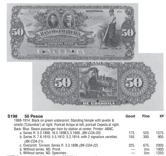 【Blue Auction】✨世界纸币精拍第375期【精】 【经典莫总钞 冠军分仅3张罕见 百年风云 目录价1250美金】墨西哥 1898-1914年50比索 PMG66EPQ 大票幅 ABNC雕刻非常精美 女神&背面大场景 样钞 老壳子