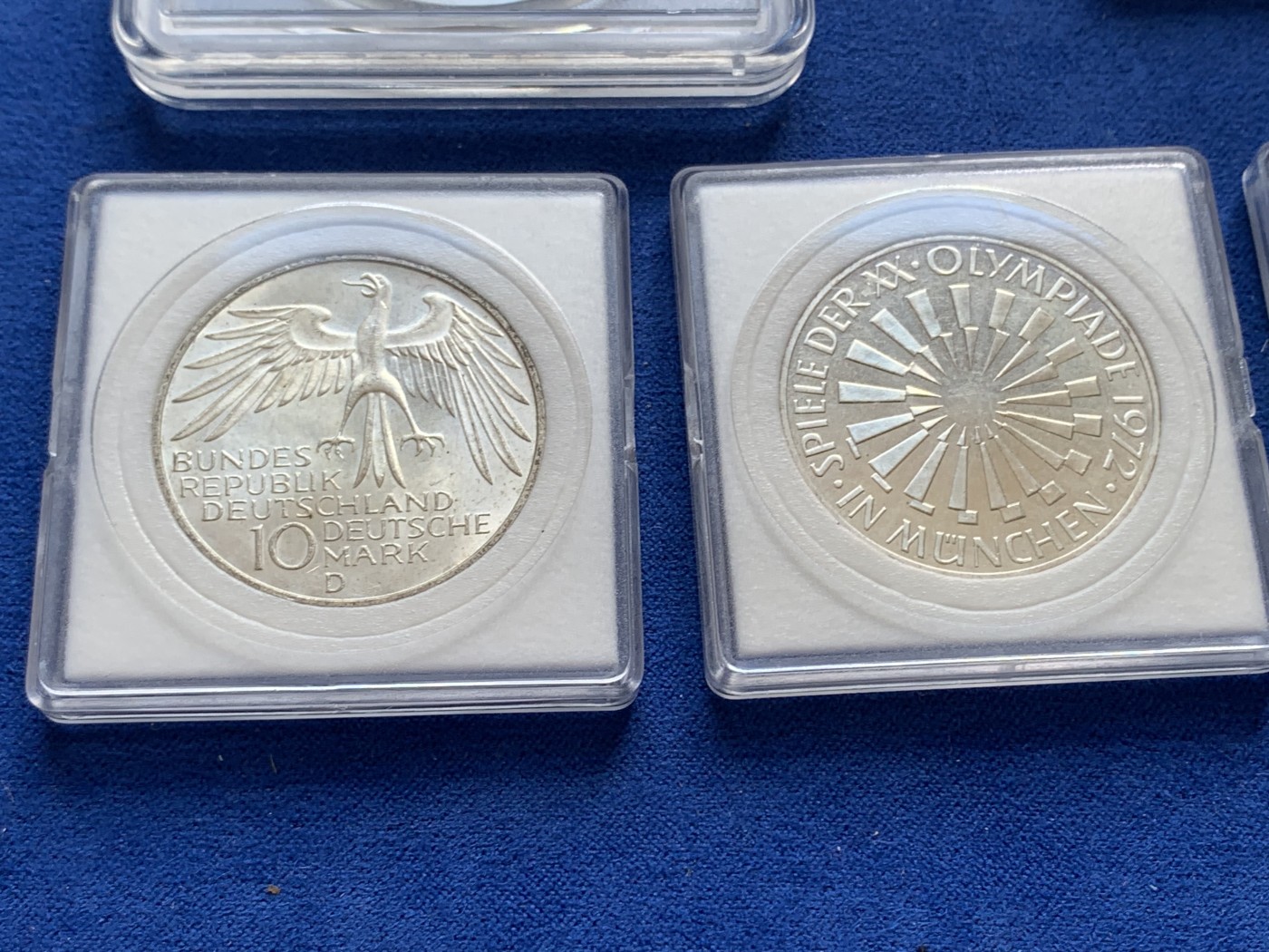 《竞宝斋》第201场-周日，周一 2场 (全场包邮) 联邦德国1972年慕尼黑奥运会纪念银币5枚不重复