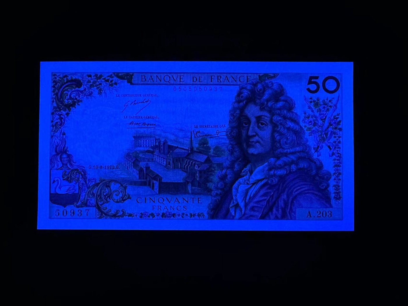 【Blue Auction】✨世界纸币精拍第375期【精】 法国 1972年50法郎 拉辛 UNC-