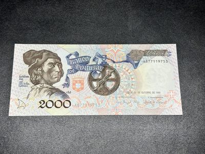 《外钞收藏家》第三百零一期 - 1993年葡萄牙2000 全新UNC