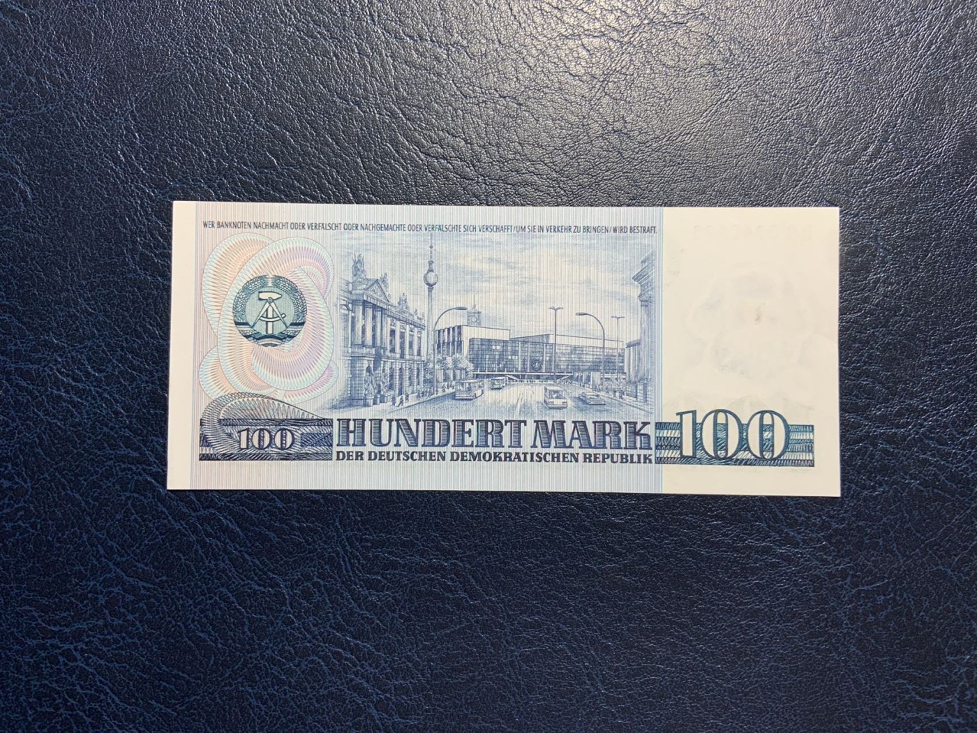 收藏联盟Quantum Auction 第292期拍卖  东德民主共和国1975年100马克 品相UNC- 东柏林街景