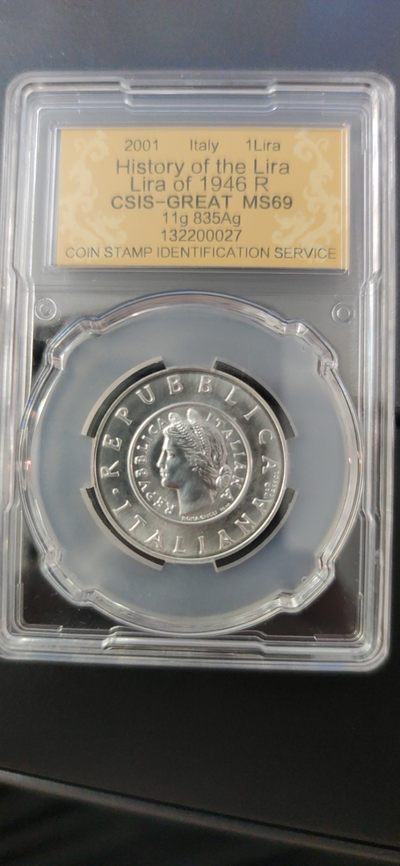 燕姐换藏第60拍 意大利2001年1946年1里拉币中币银币