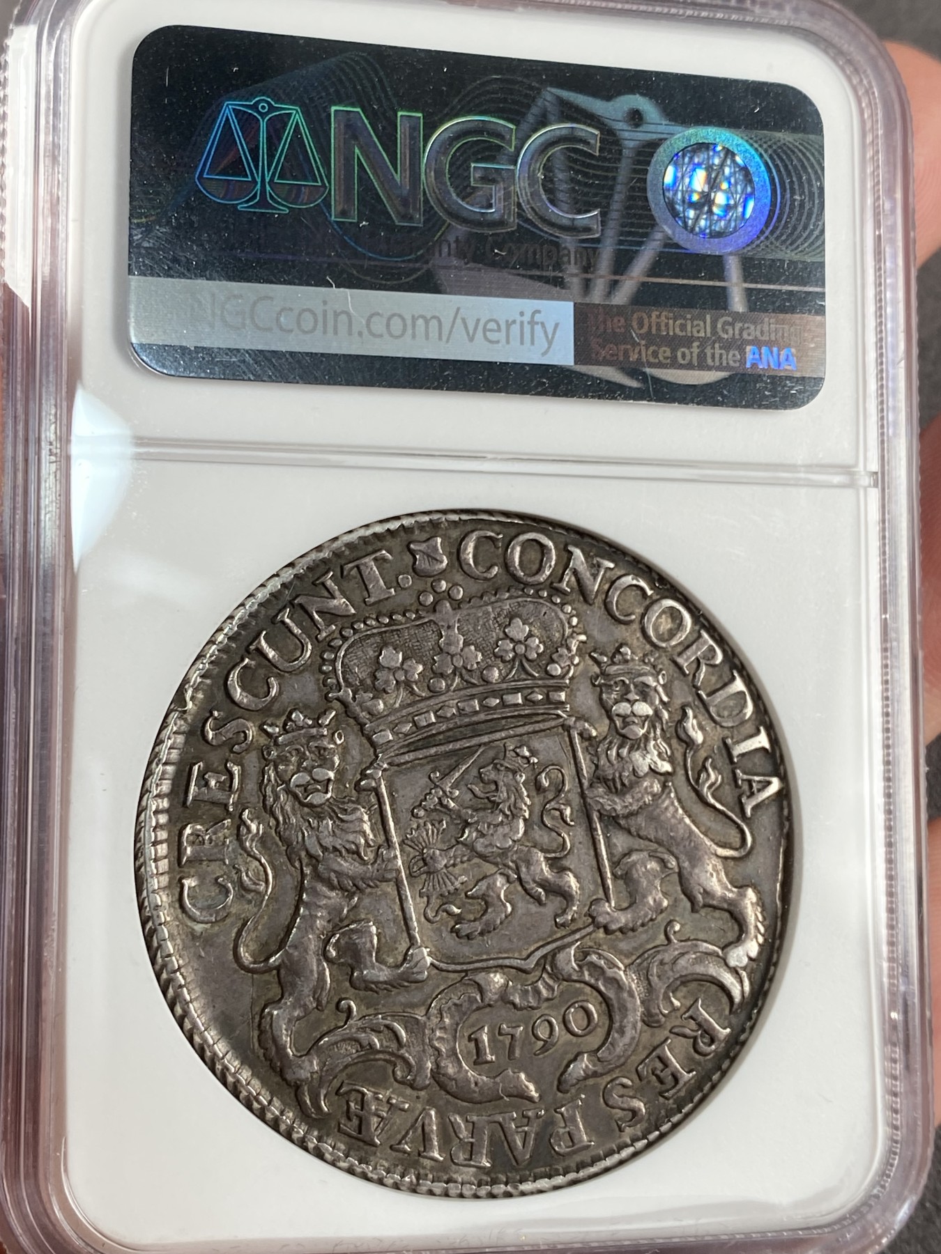 万国钱币拍卖第017期（中秋—国庆花好月圆夜特辑） PCGS XFD 1790年尼德兰七省联省共和国乌特勒支1杜卡特荷兰大马剑 原味有轻度刻画