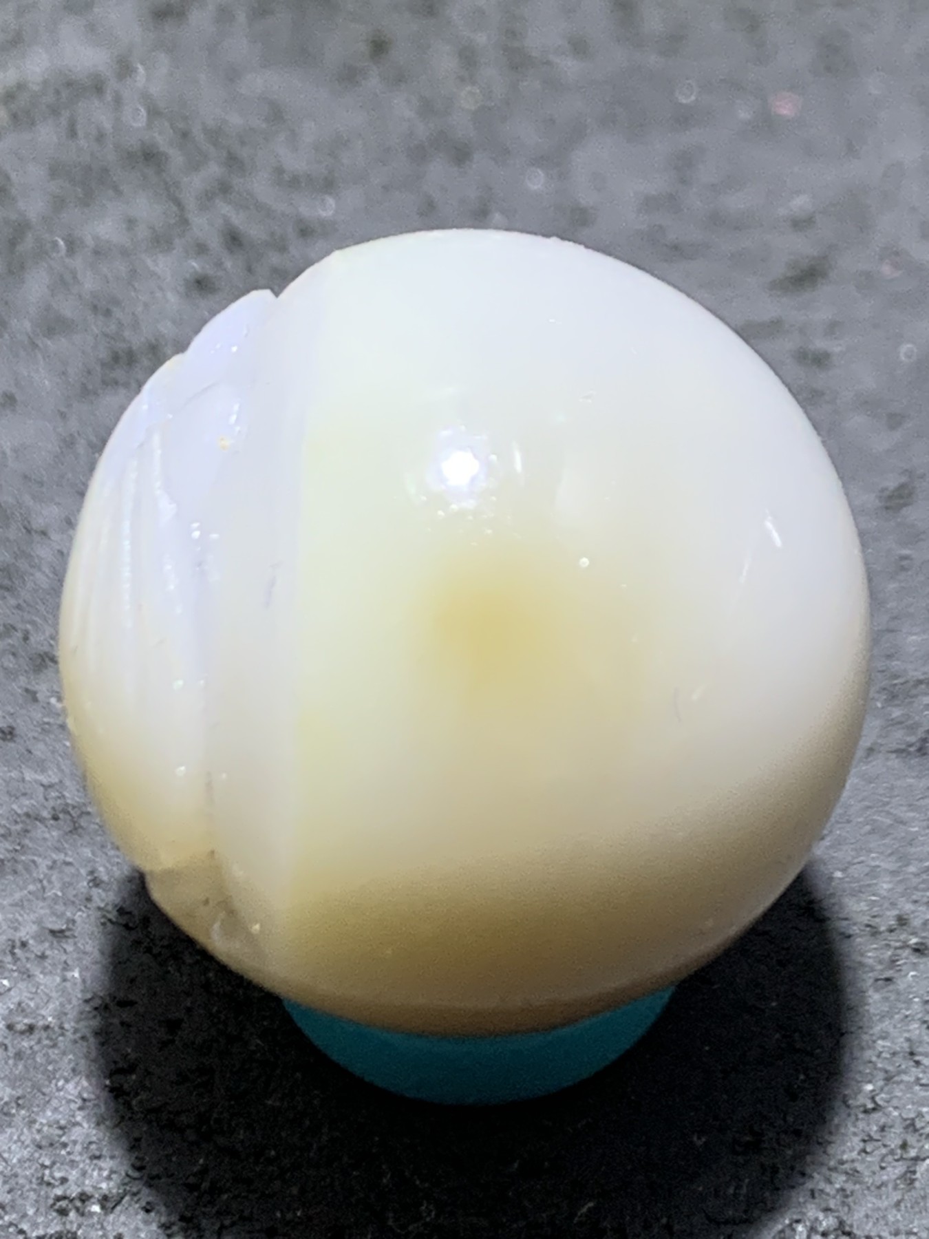 精美高玉化亚光海洋玉髓手工俏色巧雕一心向佛太极阴阳鱼意境2.0圆珠一个！