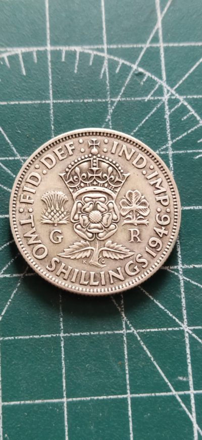 外国硬币初藏散币银币第三场。 - 英国2先令银币1946年。