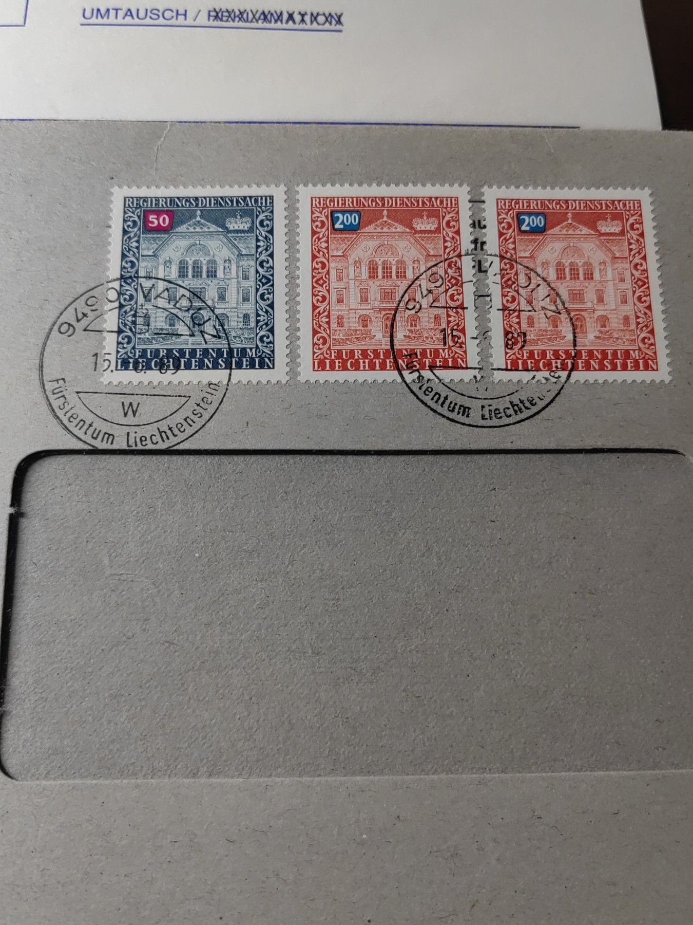 外国邮品精品专场（秒杀场）第①①场 列支敦士登公国大型邮封（秒杀）