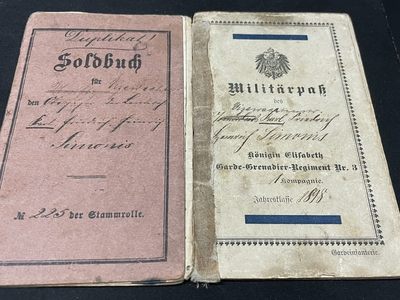 欢庆国庆！戎马世界章牌大赏第49期 - 帝德士兵套证，属于伊丽莎白女王团禁卫掷弹兵，得主获得过汉萨十字、黑战伤和二级铁十字