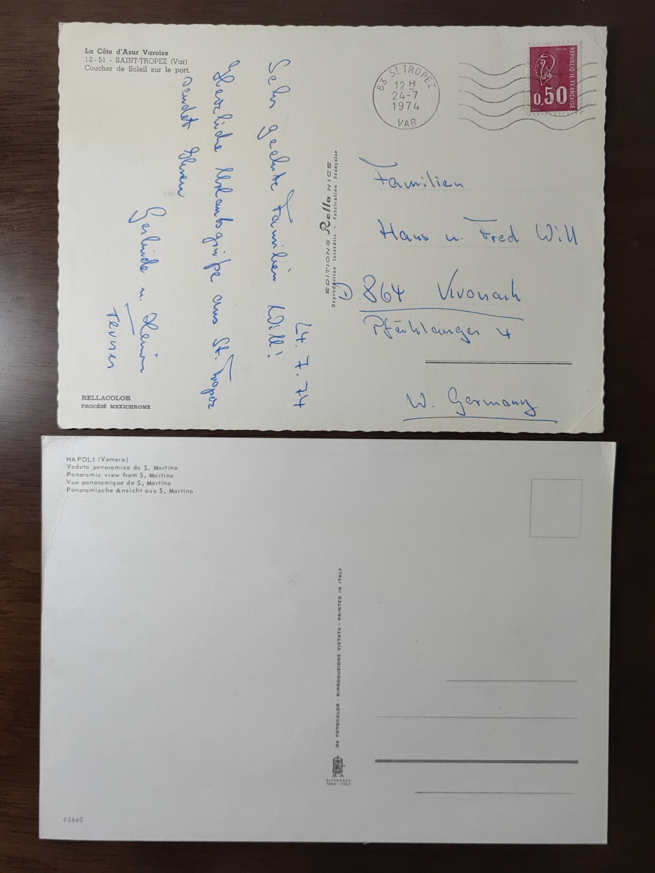 外国邮品精品专场（秒杀场）第①①场 圣特罗佩斯&维也纳 大型明信片（秒杀）