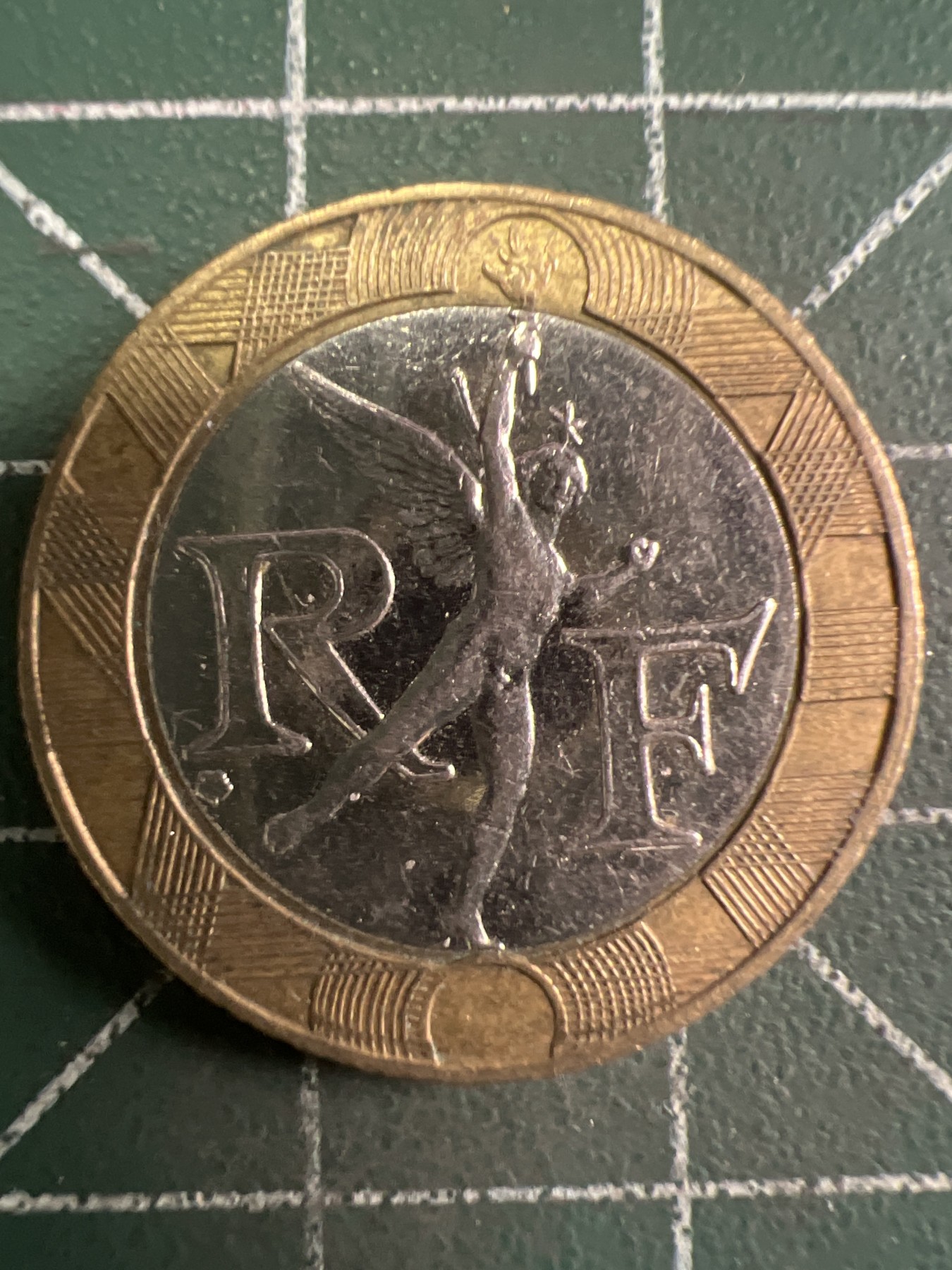 第424期 硬币专场 （无押金，捡漏，全场20包邮，偏远地区除外，接收代拍业务） 法国小飞人10法郎双色币