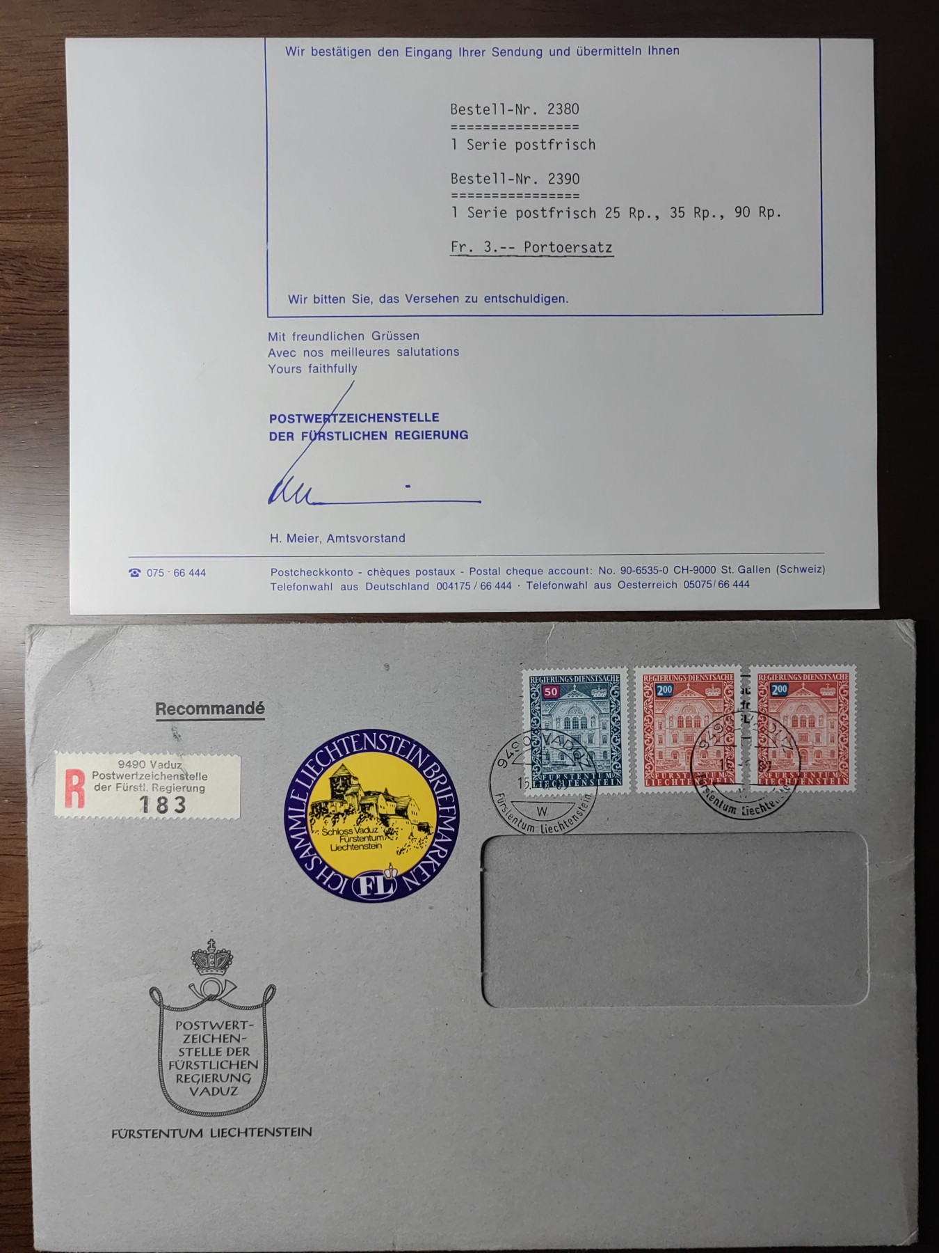 外国邮品精品专场（秒杀场）第①①场 列支敦士登公国大型邮封（秒杀）