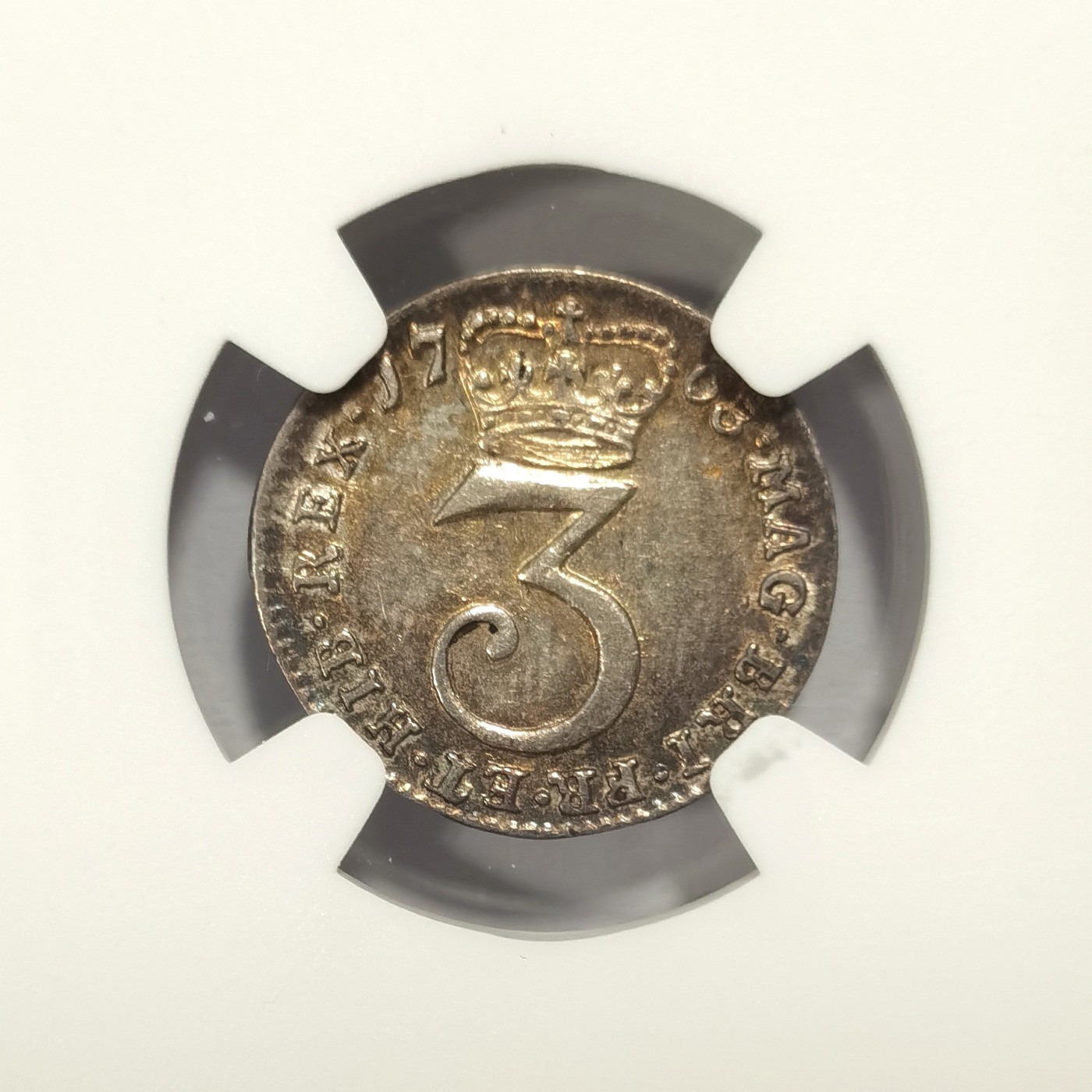 博洋堂庆双节连拍之“中秋甄选夜”精品专场拍卖暨第045期（全场包邮） NGC 英国1763乔治三世首年濯足币，乔三系列濯足币最难点，几乎没有成套的