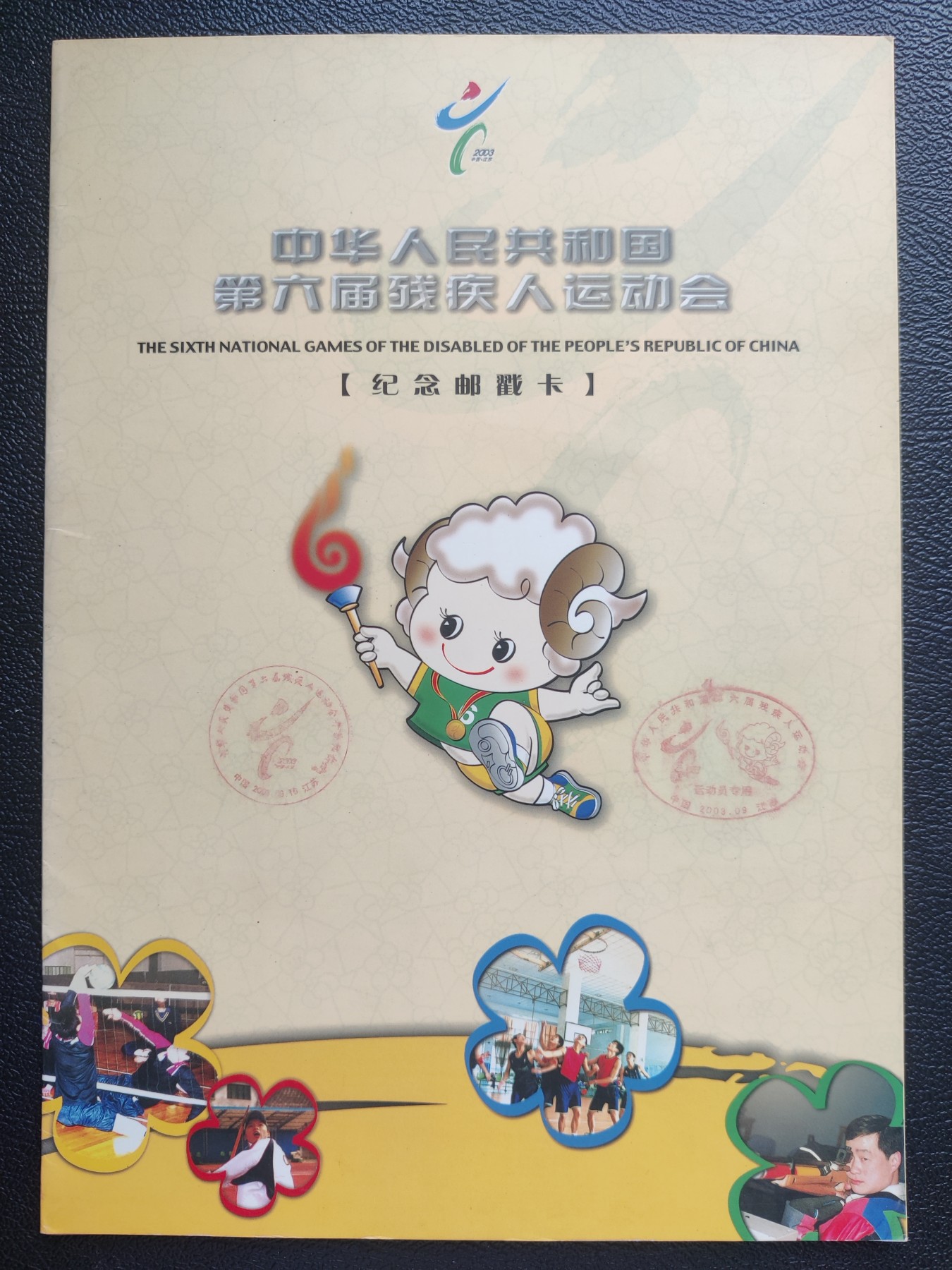 洪涛臻品批发群 精选邮票限时拍卖第三百九十四期  2003年中国第六届残运会纪念邮戳卡 官方版