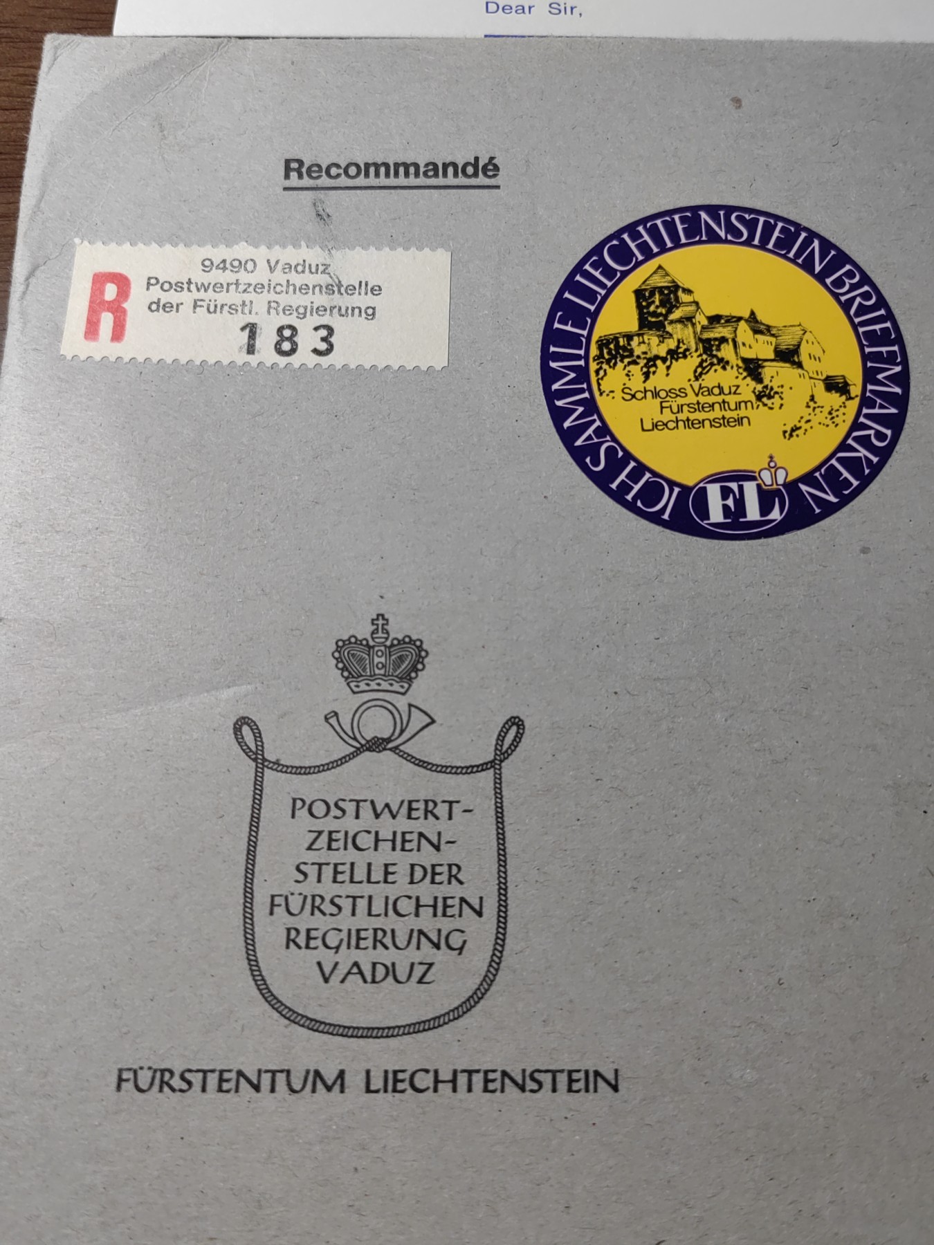 外国邮品精品专场（秒杀场）第①①场 列支敦士登公国大型邮封（秒杀）