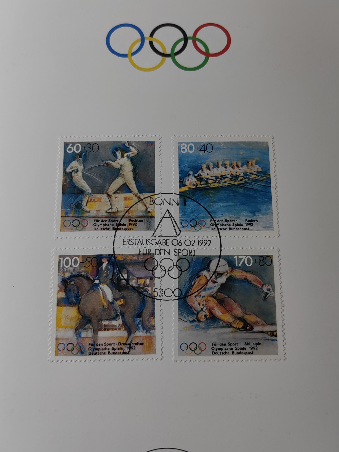 外国邮品精品专场（秒杀场）第①①场 德国1992年25届巴塞罗那奥运会 击剑 马术 划艇4全