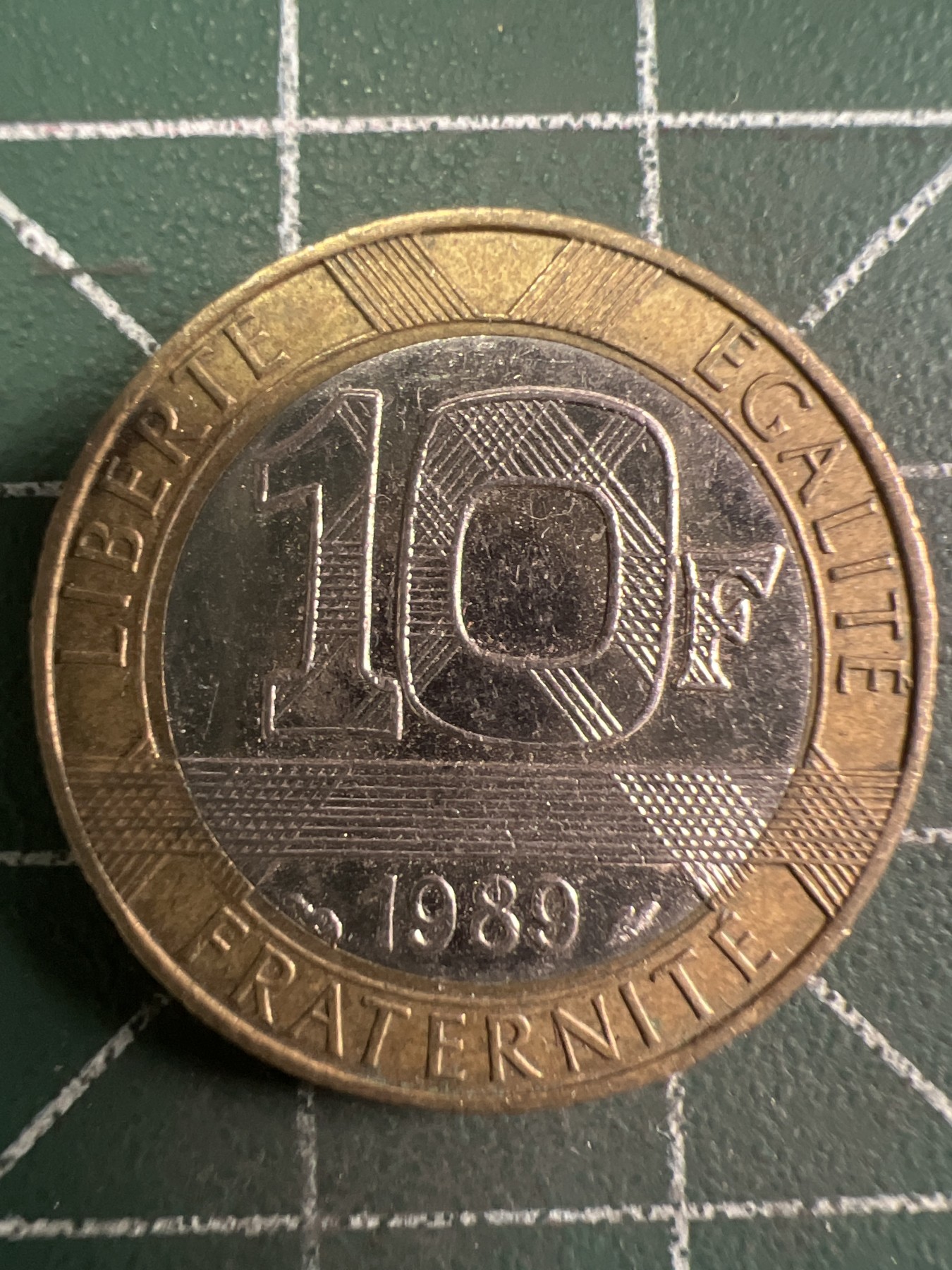 第424期 硬币专场 （无押金，捡漏，全场20包邮，偏远地区除外，接收代拍业务） 法国小飞人10法郎双色币