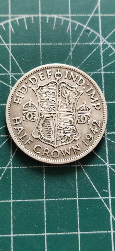 外国硬币初藏散币银币第三场。 -  英国1/2克朗银币1942年。