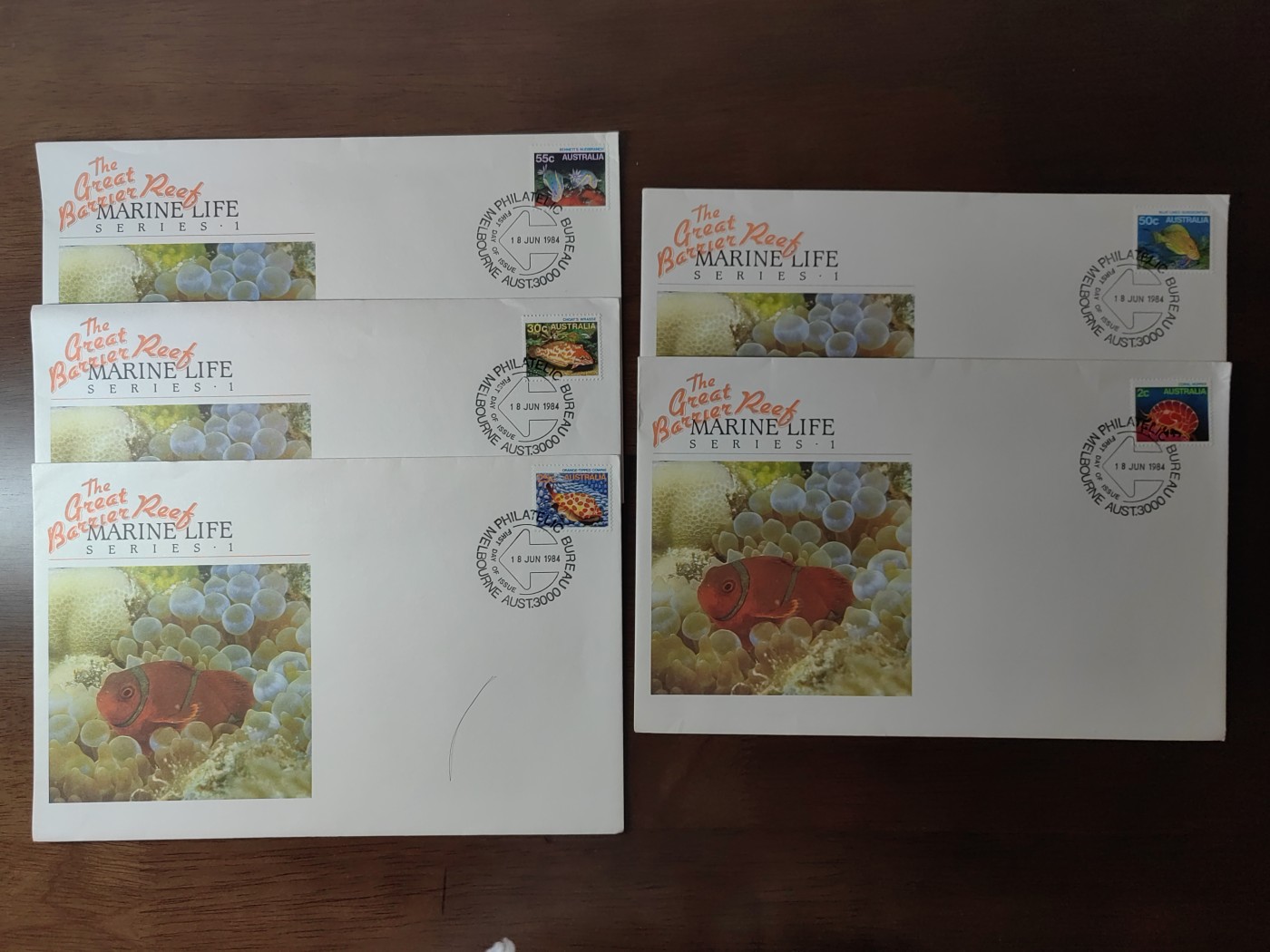 外国邮品精品专场（秒杀场）第①①场 1984澳大利亚海洋生物一组5件