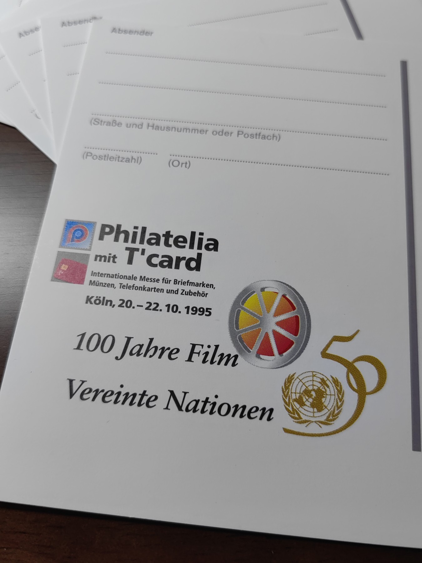 外国邮品精品专场（秒杀场）第①①场 国际邮票、硬币、电话卡及配件展览会 1995年10月20日至22日5件（实寄非实寄各3）