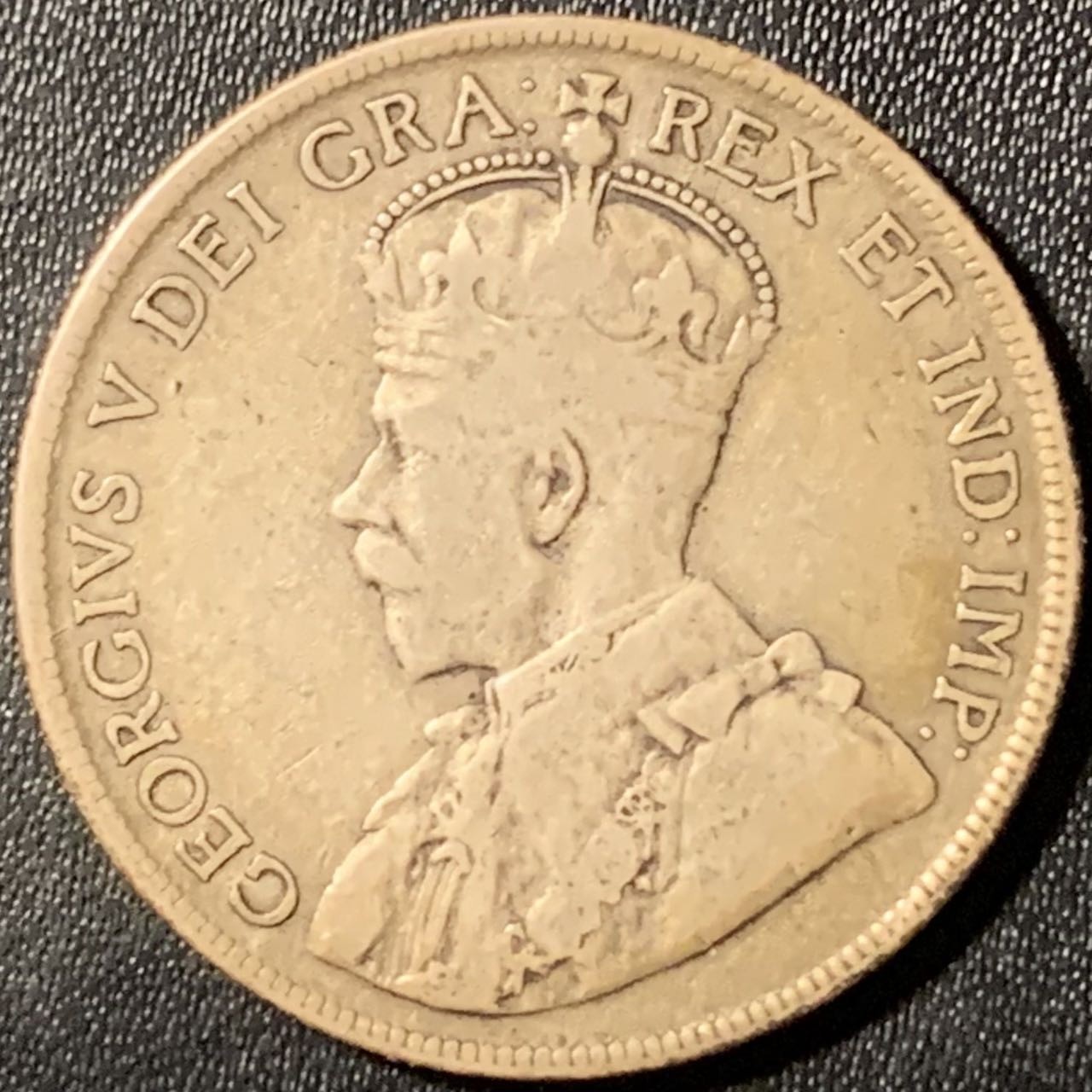 紫瑗钱币——第326期拍卖 纽芬兰 1918年 乔治五世  50分 11.78克 0.925银