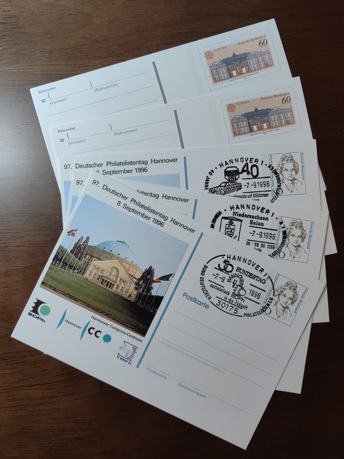 外国邮品精品专场（秒杀场）第①①场 四国展览'90和集邮论坛和96'汉诺威德国集邮日（非实寄）