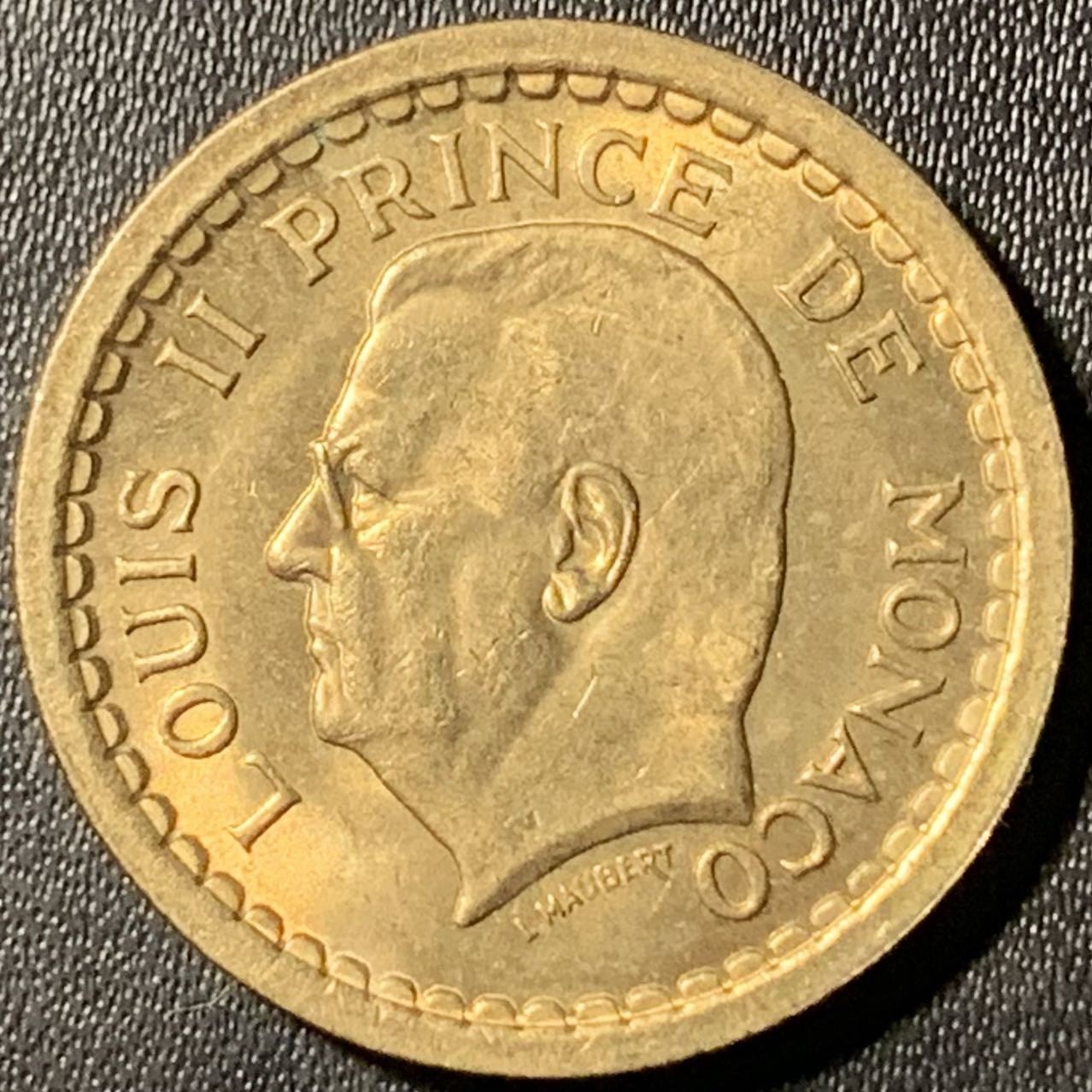 紫瑗钱币——第307期拍卖 摩纳哥 1943年 路易斯二世 2法郎 样币 UNC