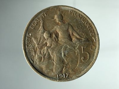 垣通古泉新店开业第六场各国铜元硬币10月4日8点结束 - 法国5生丁铜币