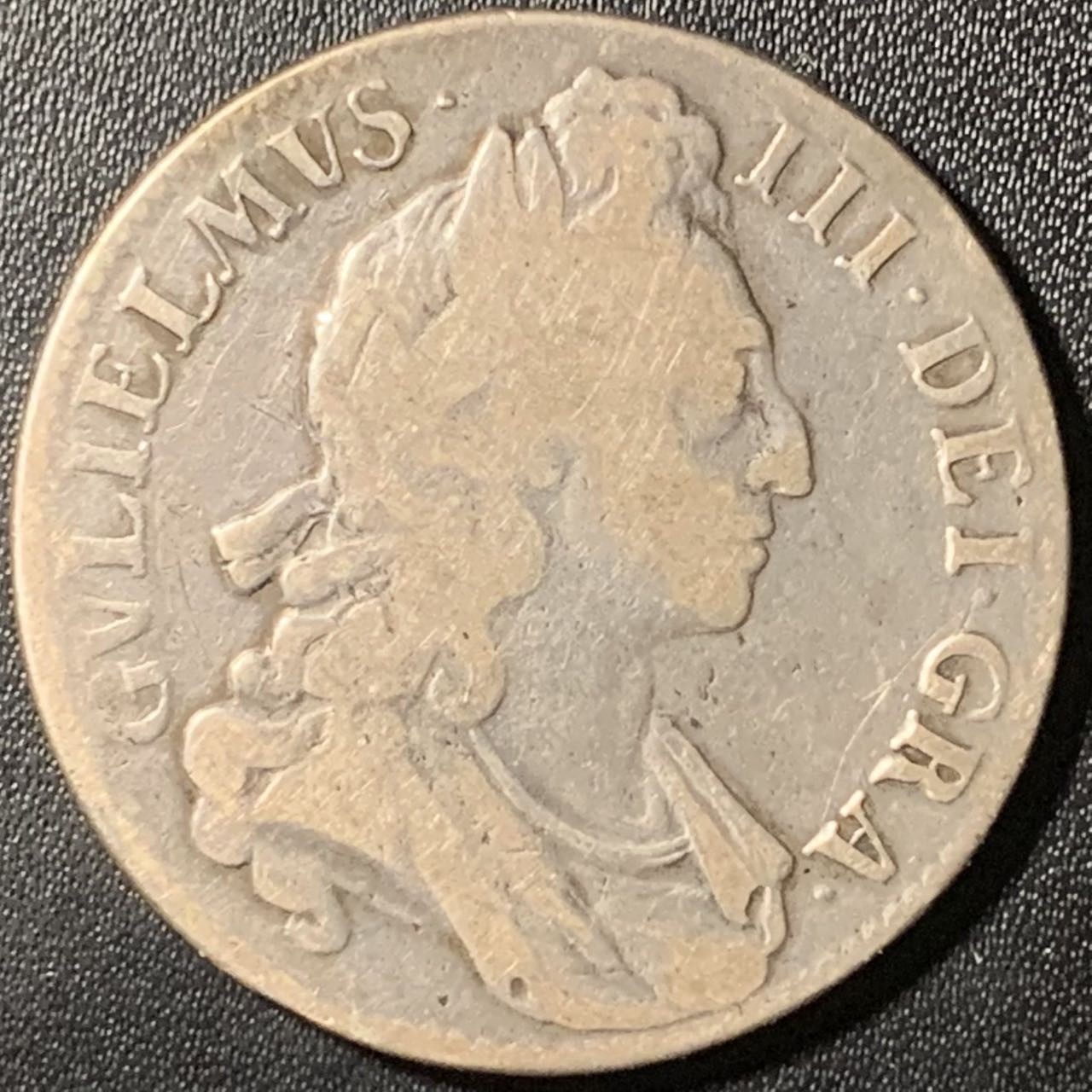 紫瑗钱币——第307期拍卖 英格兰 1696年 威廉三世 1克朗 30.1克 0.925银