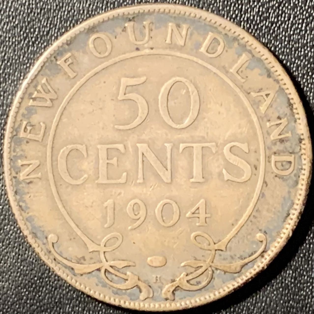 紫瑗钱币——第326期拍卖 纽芬兰 1904年 爱德华七世 50分 11.78克 0.925银