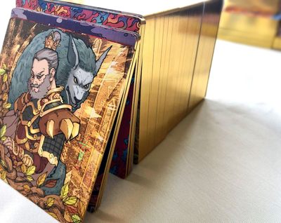 【直播】小花瓣艺术原创文创精品专场拍卖【第1场】 【二十八星宿系列】方形金边加厚卡+卡膜 36张+赠送冰箱贴一枚