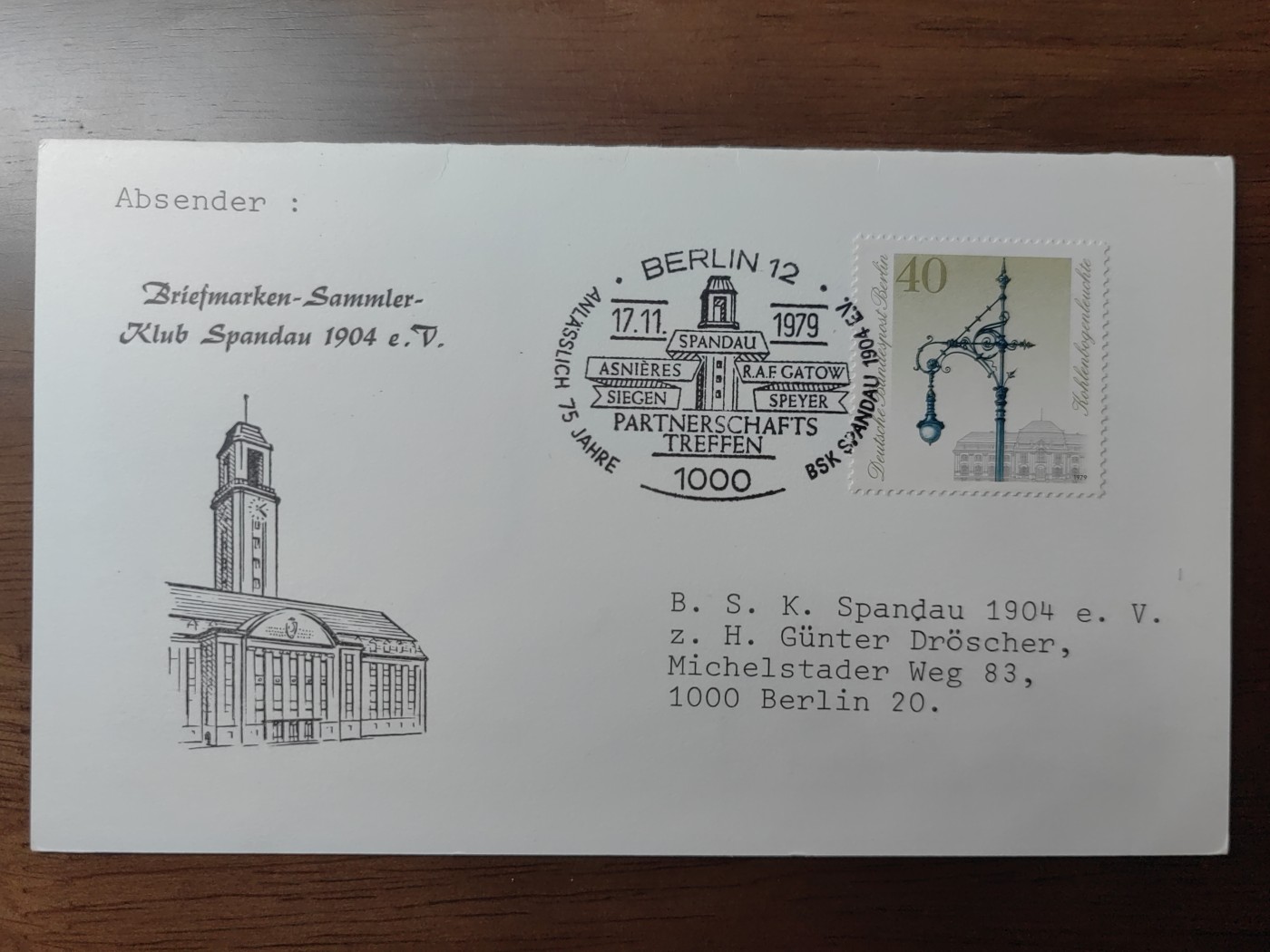 外国邮品精品专场（秒杀场）第①①场 斯潘多1904年俱乐部纪念邮折