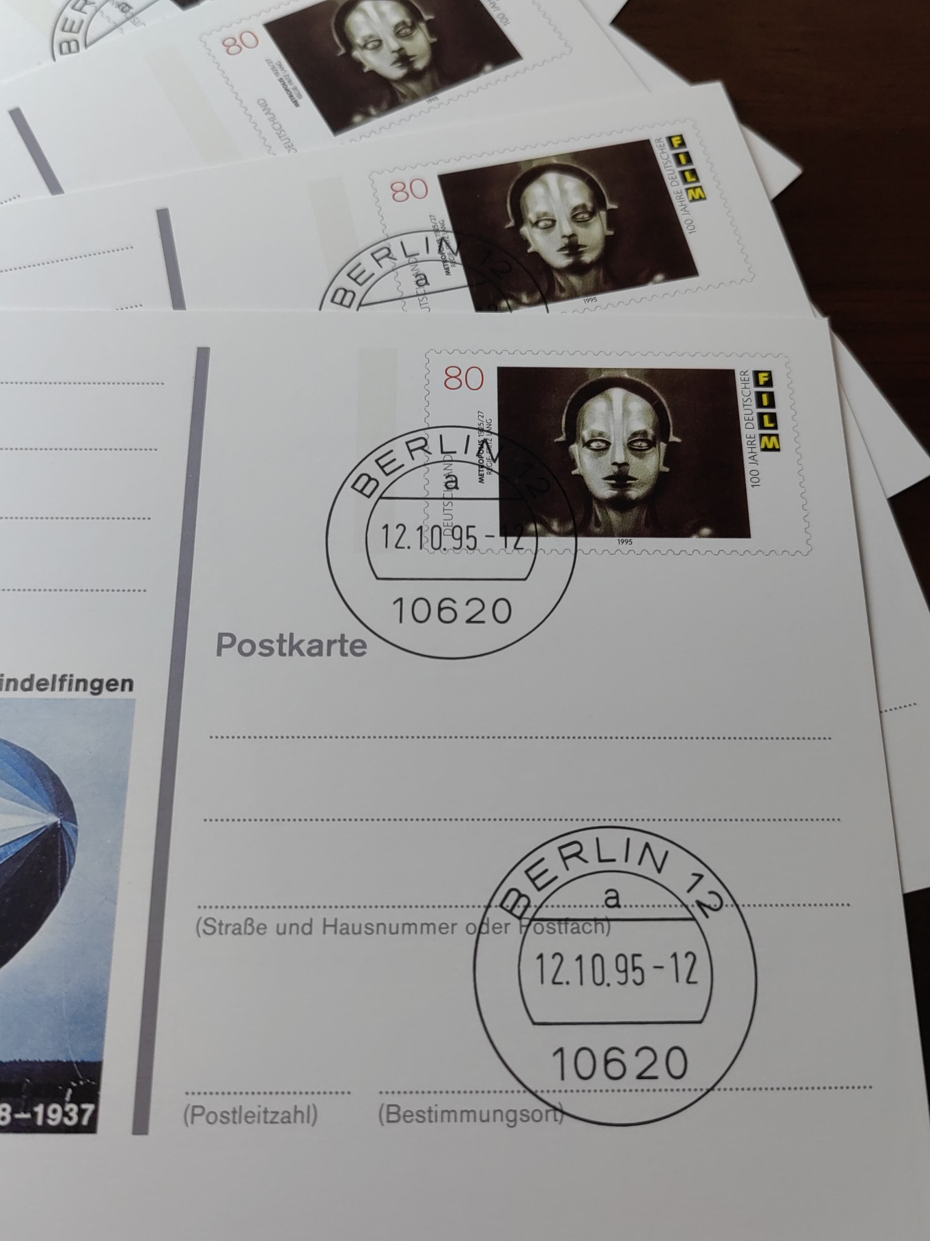 外国邮品精品专场（秒杀场）第①①场 1928年至1937年，齐柏林航空在全球邮政运输纪念邮戳片6件（实寄非实寄各3）