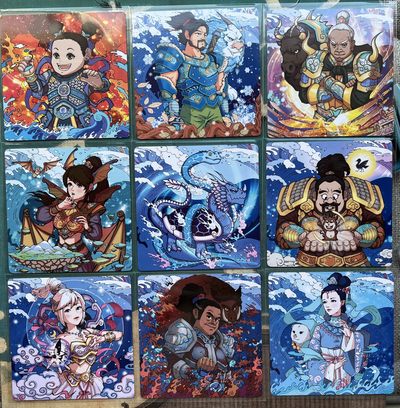 【直播】小花瓣艺术原创文创精品专场拍卖【第1场】 【二十八星宿系列】方形金边加厚卡+卡膜 36张+赠送冰箱贴一枚