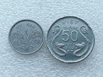 全场一元起拍 世界钱币散币场 第27期 - 越南硬币1953年清版2枚套