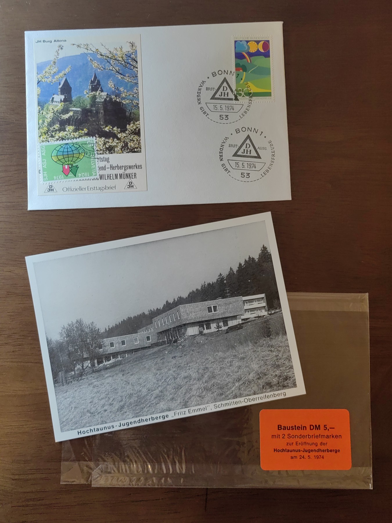 外国邮品精品专场（秒杀场）第①①场 1974高陶努斯青年旅馆开幕原套装