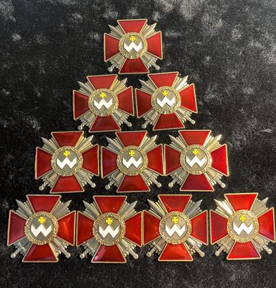 商都徽章拍卖第11期 - 乌克兰三级博格丹勋章 带基辅造币厂厂标一组十枚连号N0:48260-48269