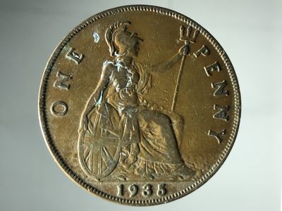 垣通古泉新店开业第六场各国铜元硬币10月4日8点结束 - 英国乔治五世一便士铜币