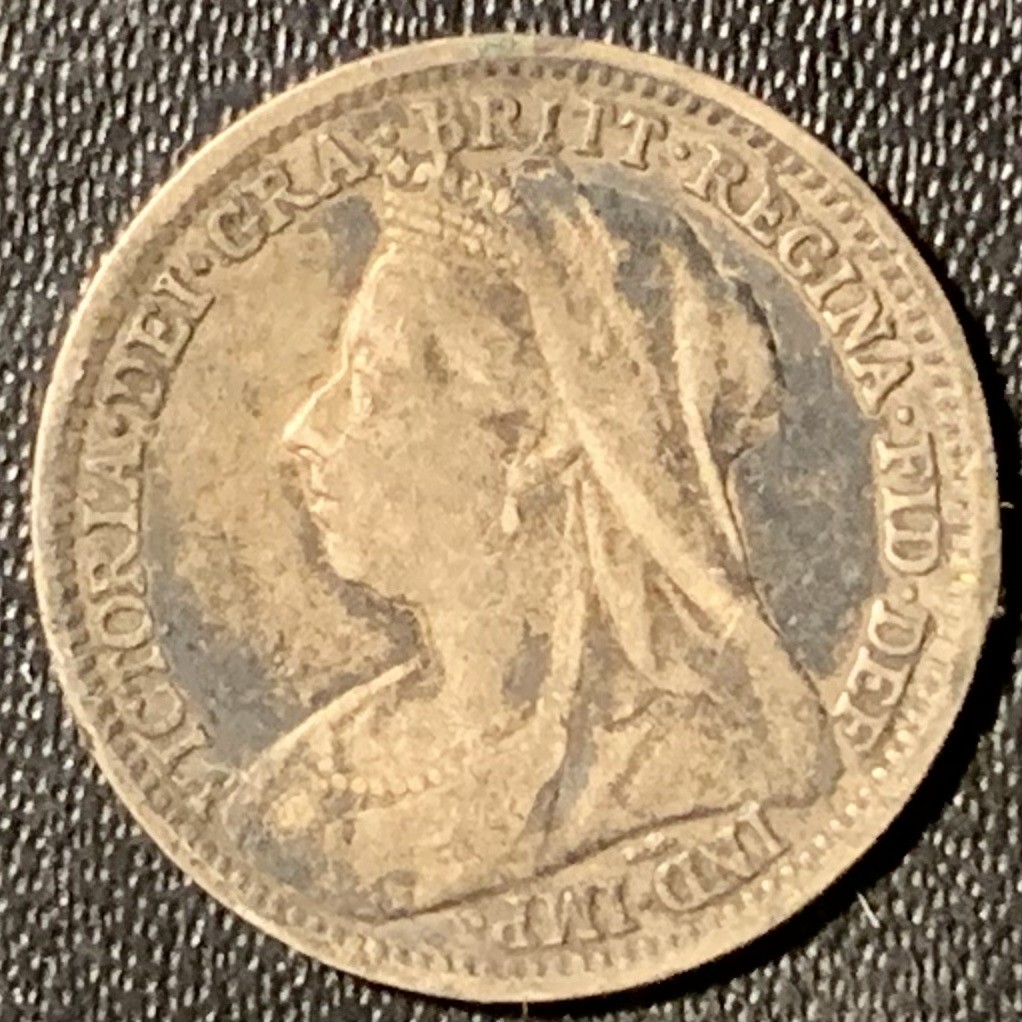 紫瑗钱币——第307期拍卖 英国 1895年 维多利亚女王 3便士 1.42克 0.925银