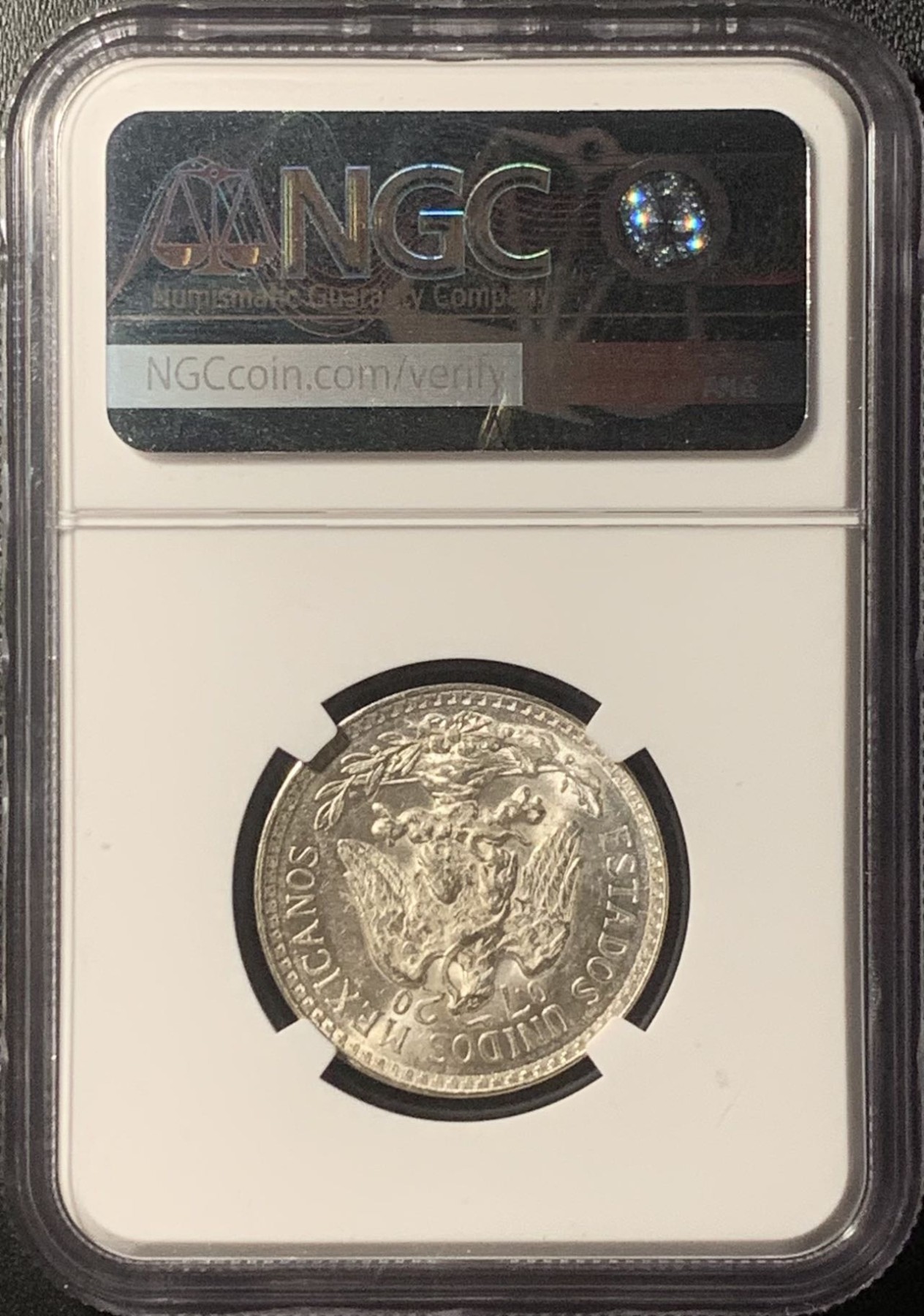 紫瑗钱币——第307期拍卖 墨西哥 1944年 M版 鹰洋 50分 银币 NGC MS64
