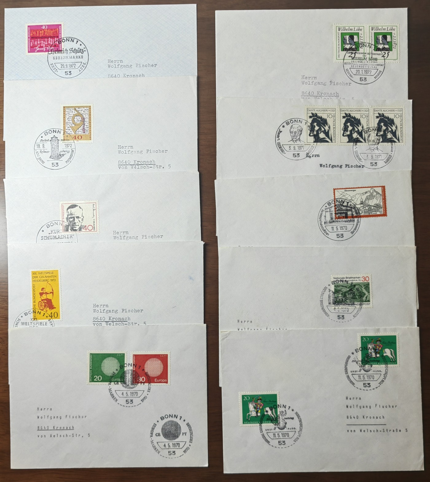 外国邮品精品专场（秒杀场）第①①场 70年代实寄邮封10件（精美）