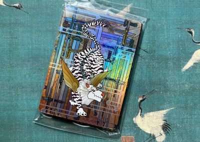 【直播】小花瓣艺术原创文创精品专场拍卖【第1场】 【四神天象系列】精抠彩闪卡9张