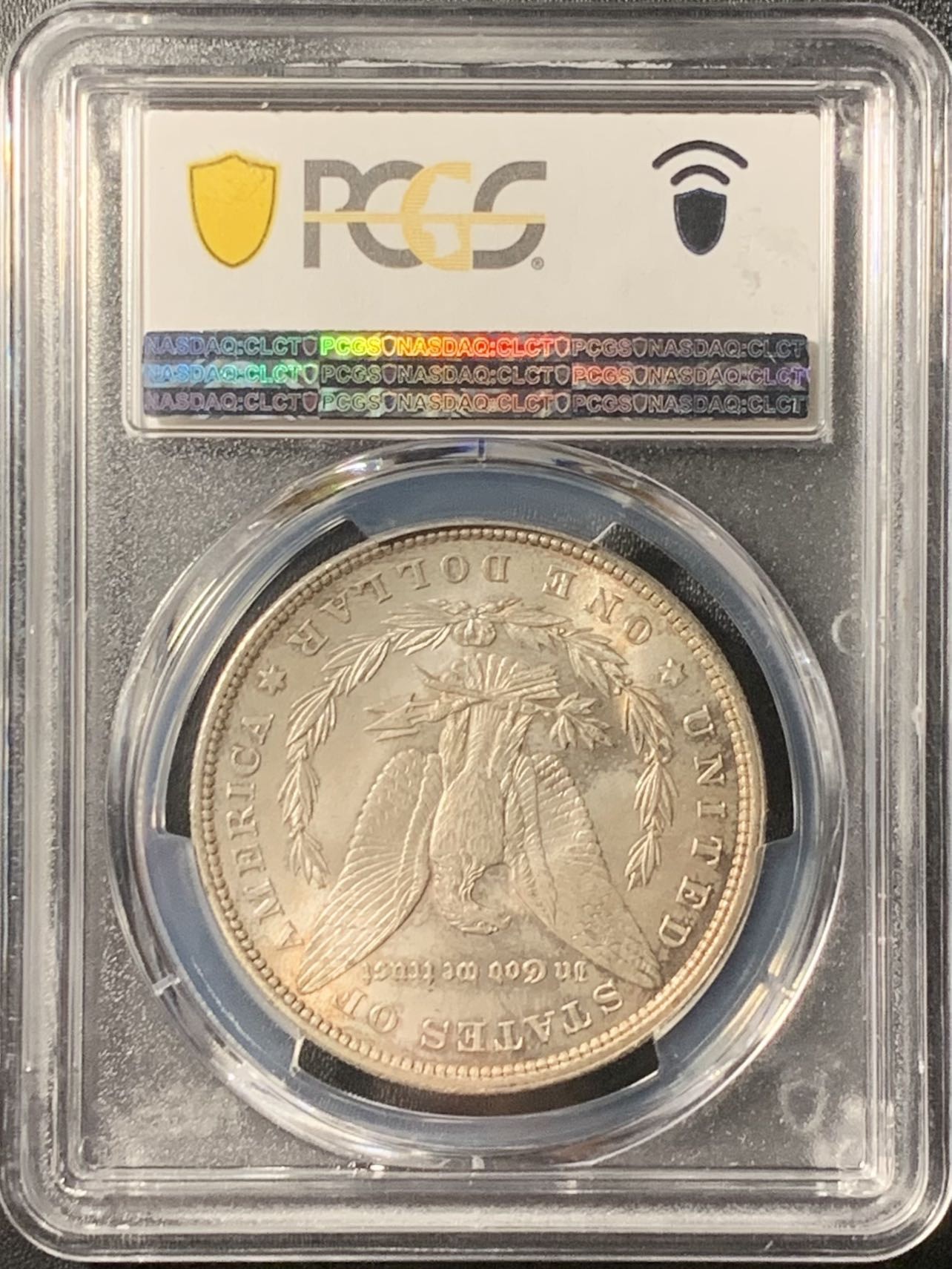 紫瑗钱币——第307期拍卖 美国 1896年 摩根 大头妹 1美元 银币 PCGS MS64 老盒 淡五彩