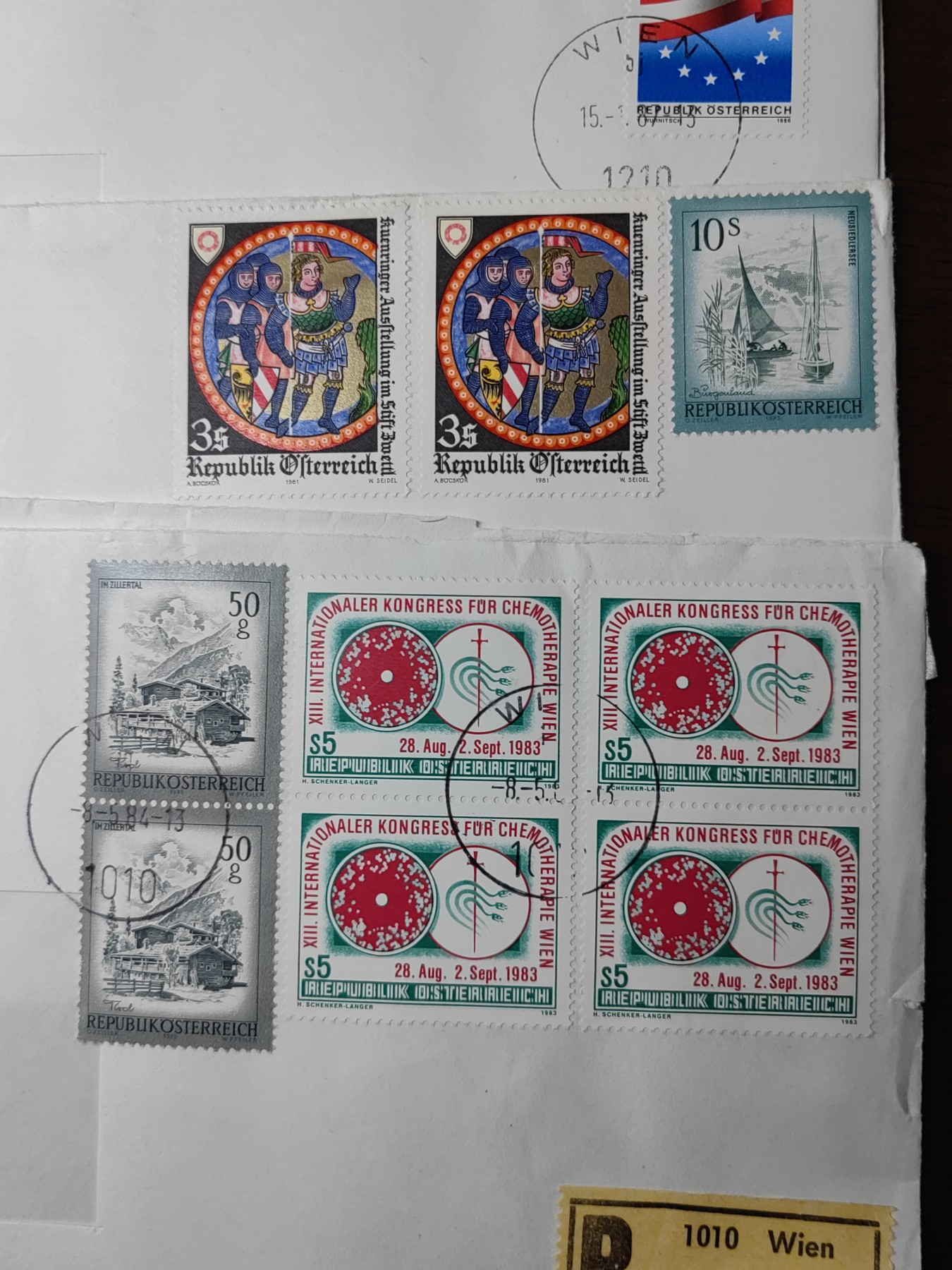 外国邮品精品专场（秒杀场）第①①场 奥地利实寄邮封一组（邮票品种丰富）不要错过，共10件