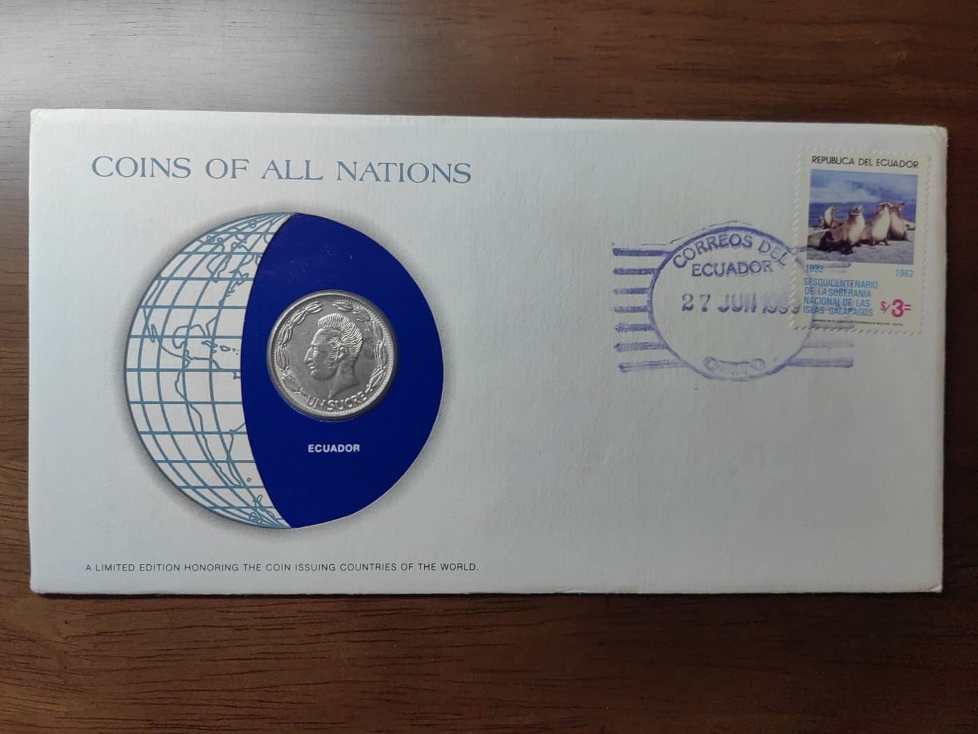 外国邮品精品专场（秒杀场）第①①场 邮币封-厄瓜多尔1980年1苏克雷