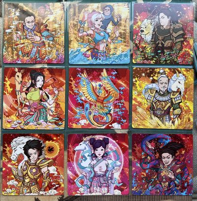 【直播】小花瓣艺术原创文创精品专场拍卖【第1场】 【二十八星宿系列】方形金边加厚卡+卡膜 36张+赠送冰箱贴一枚