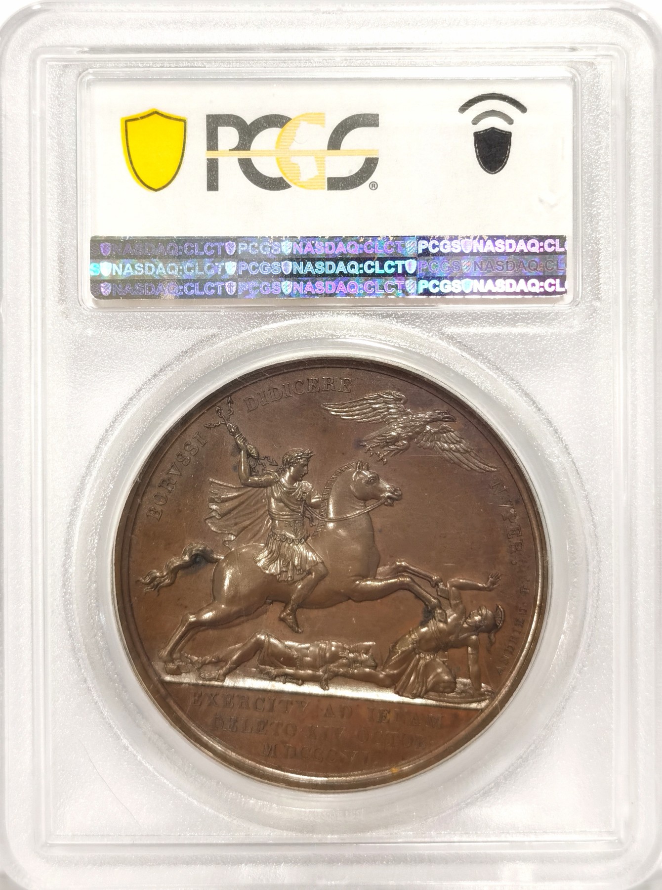 博洋堂庆双节连拍之“中秋甄选夜”精品专场拍卖暨第045期（全场包邮） PCGS SP65 拿破仑-耶拿战役，著名的7大战役之一，原铸，冠军分，封面广告章。棕黑镜面色泽，极品