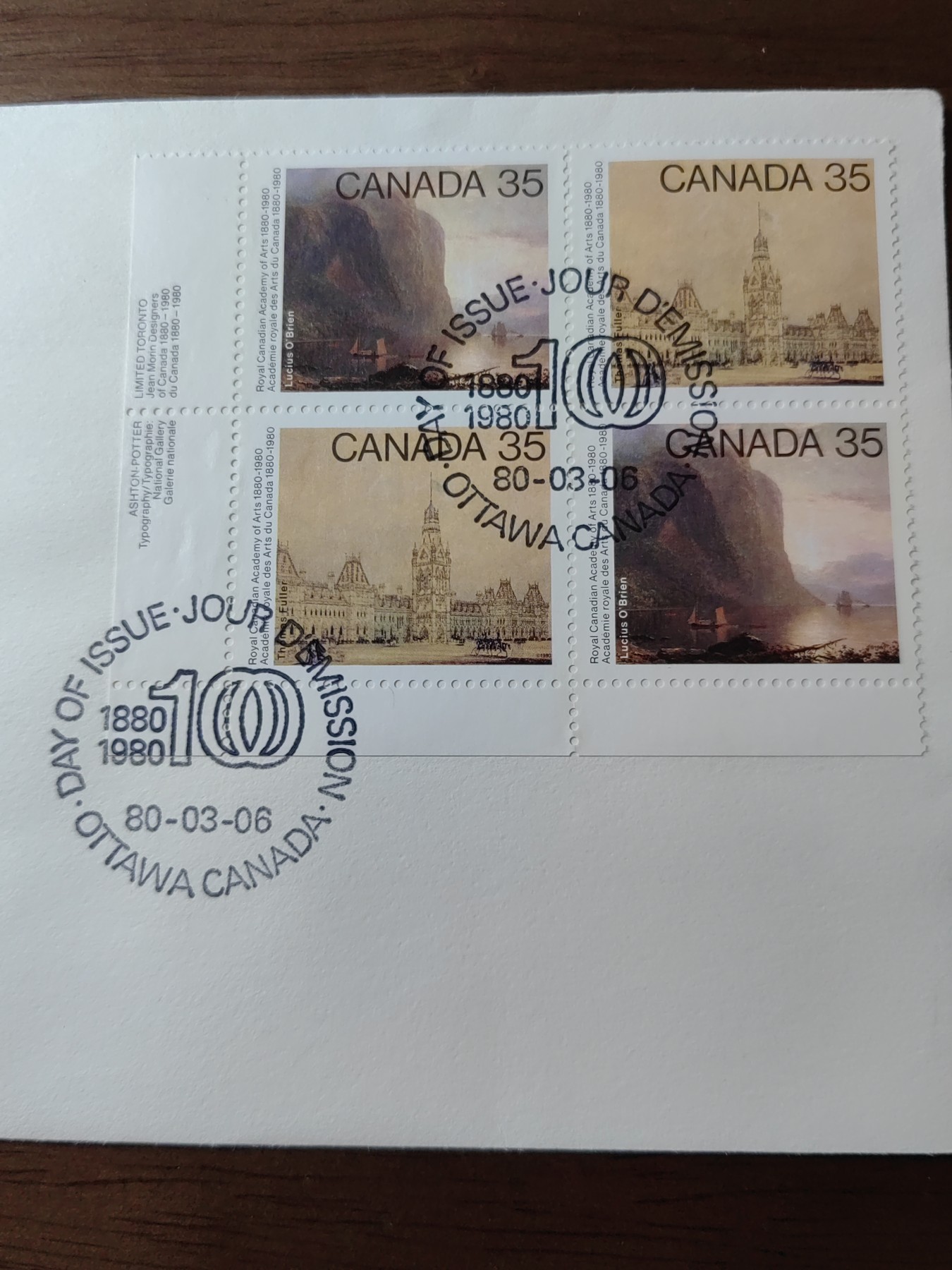 外国邮品精品专场（秒杀场）第①①场 1980年加拿大邮政局纪念封2件