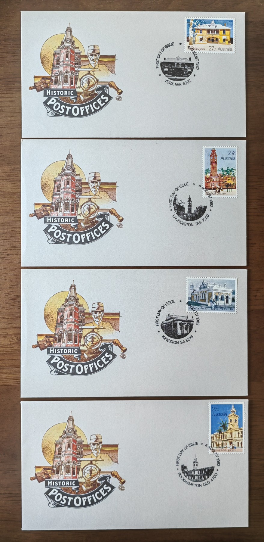 外国邮品精品专场（秒杀场）第①①场 1982年澳大利亚邮局纪念封4件