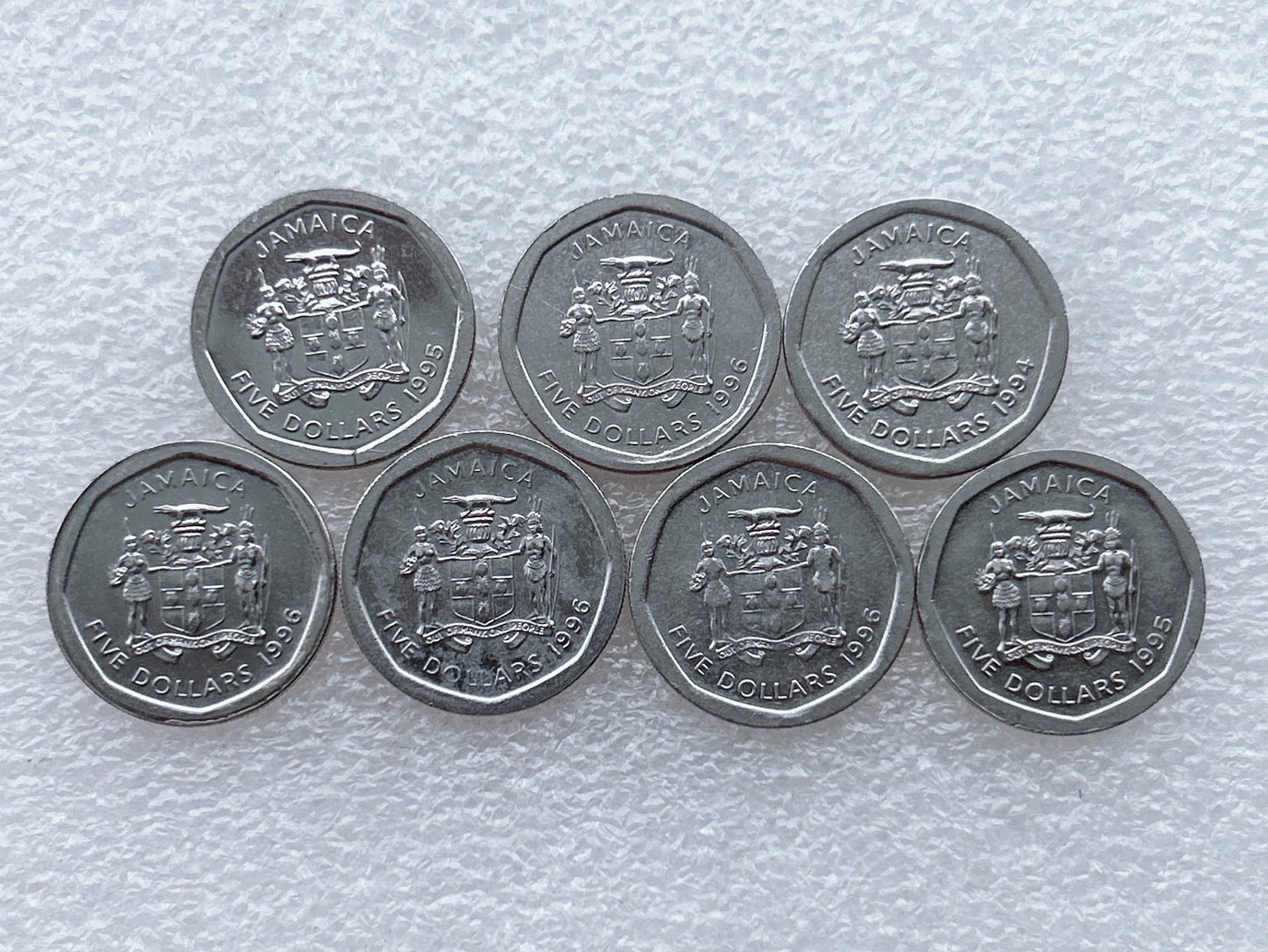 全场一元起拍 世界钱币散币场 第28期 牙买加90年代7枚