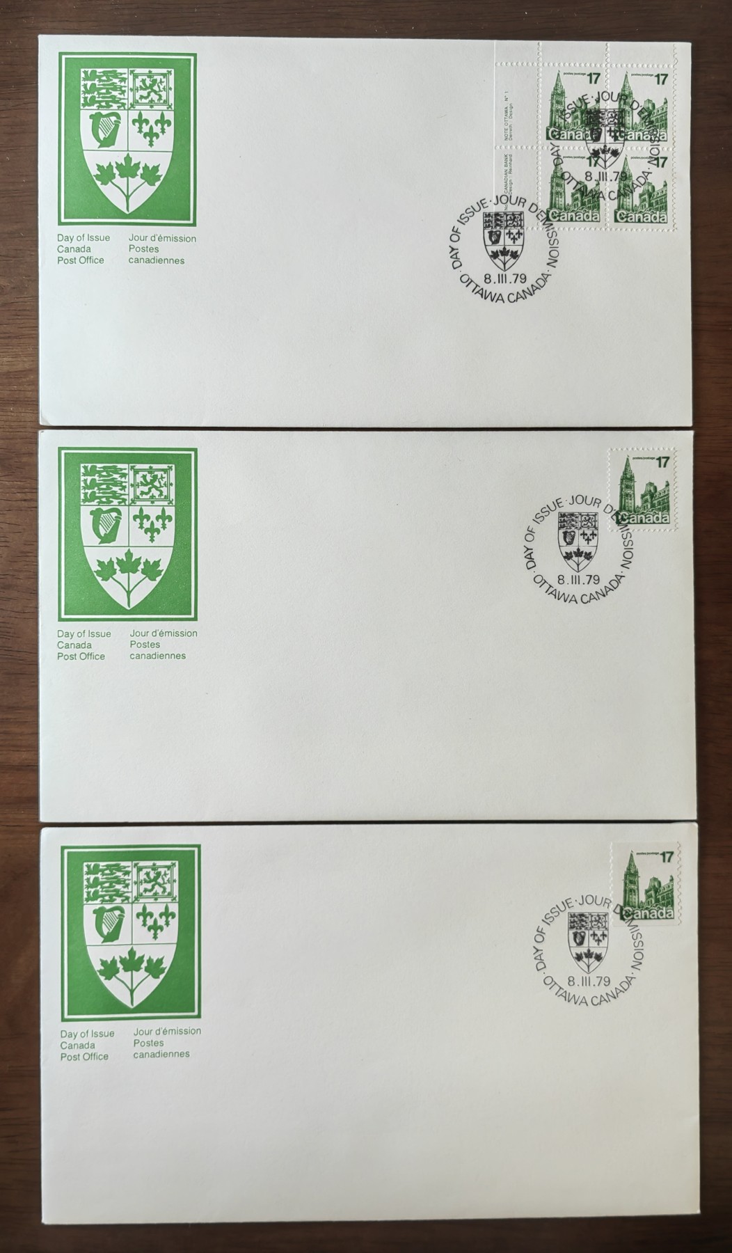 外国邮品精品专场（秒杀场）第①①场 1979年加拿大邮政局纪念3件