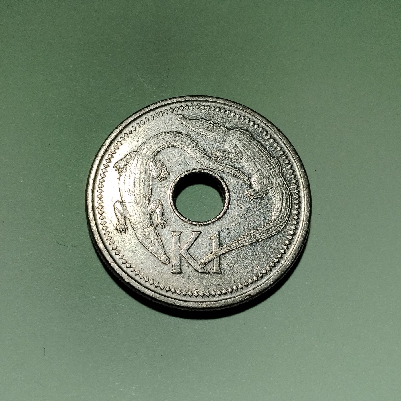 230927 巴布尔新几内亚2005年1克朗镍币30mm